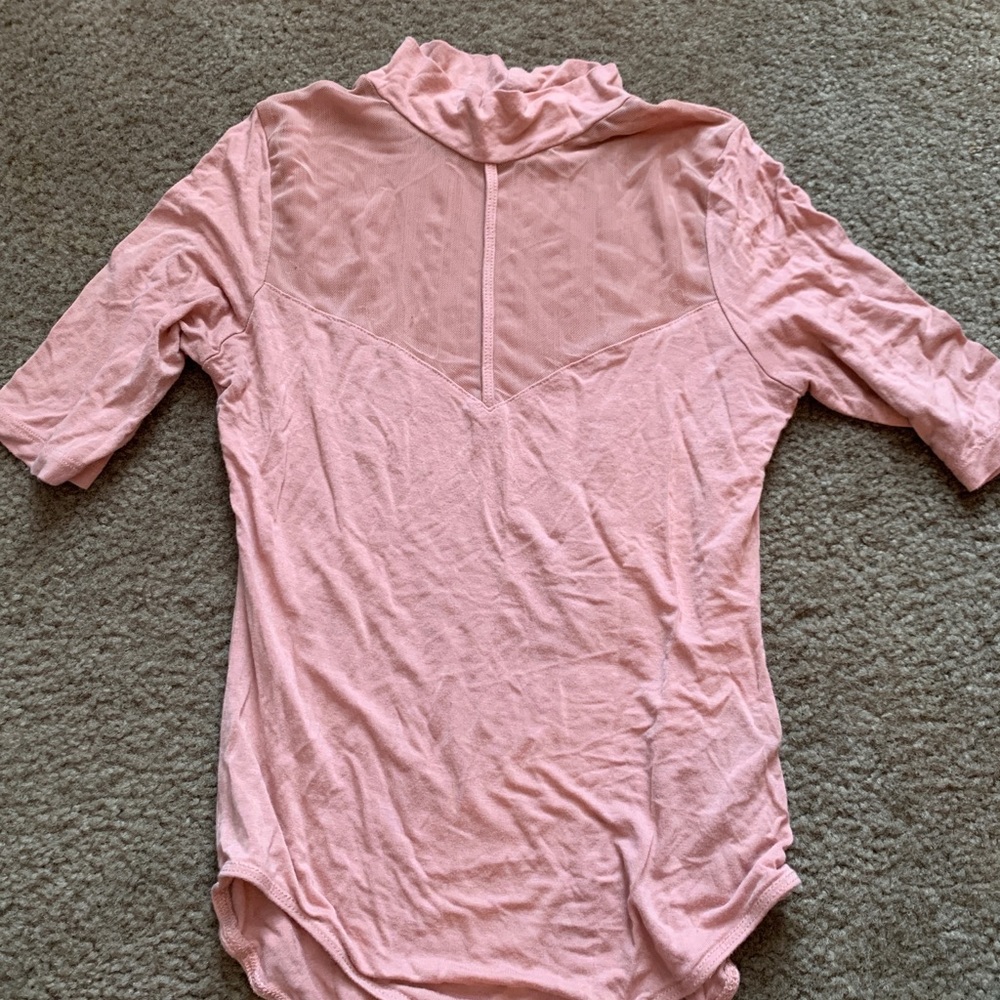 Pink body suit